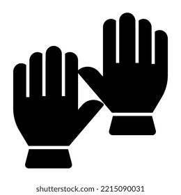 Icono de diseño moderno de guantes 