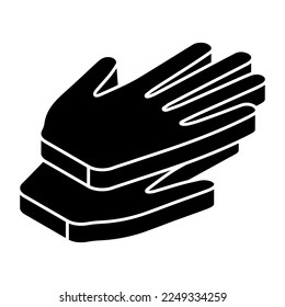 Modern design icon of gloves