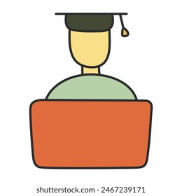 Icono de diseño moderno de graduado

