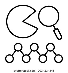A modern design icon of graph analysis