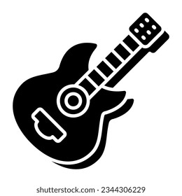 Modern design icon of guitar 