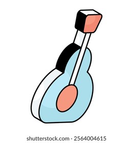 Modern design icon of guitar