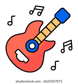 Ícone de design moderno da guitarra