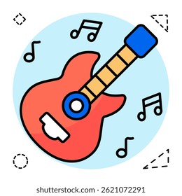 Ícone de design moderno da guitarra