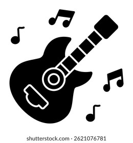 Ícone de design moderno da guitarra