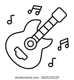 Ícone de design moderno da guitarra