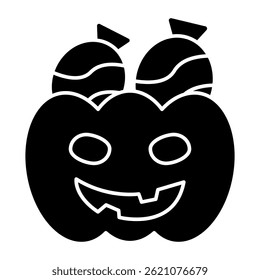 Modern design icon of Halloween pumpkin