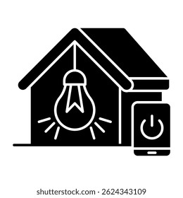 A modern design icon of hanging bulb