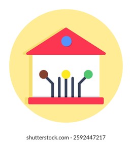 Modern design icon of home automation