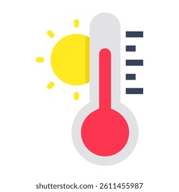 Modern design icon of hot temperature