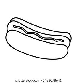 Modern design icon of hotdog burger

