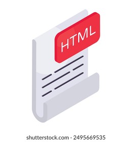 Icono de diseño moderno del archivo html