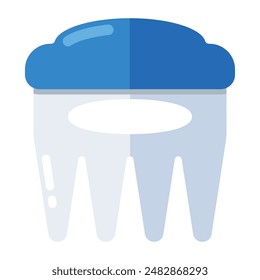 Icono de diseño moderno de peine de hielo