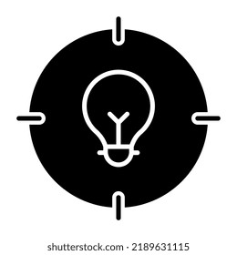        Icono de diseño moderno del objetivo de la idea