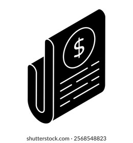 Modern design icon of invoice