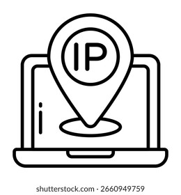 Ícone de design moderno do endereço IP