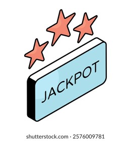 Modern design icon of jackpot board