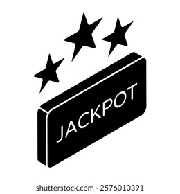 Modern design icon of jackpot board