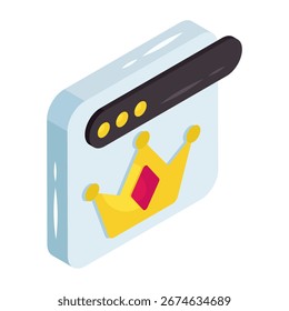 Icono de diseño moderno del Sitio web del rey