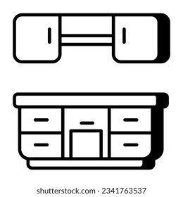 Icono de diseño moderno de cocina