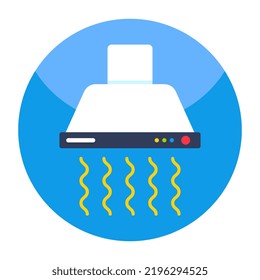Modern design icon of kitchen hood