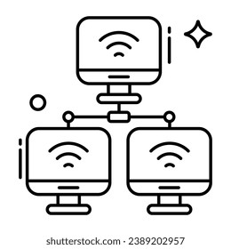 Modern design icon of lan network 