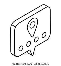 Modernes Design-Symbol für Standortchat