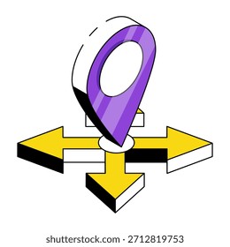 Modernes Design Symbol der Standortrichtung 

