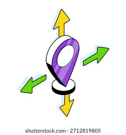 Modernes Design Symbol der Standortrichtung 

