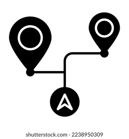 Icono de diseño moderno de la red de ubicación 