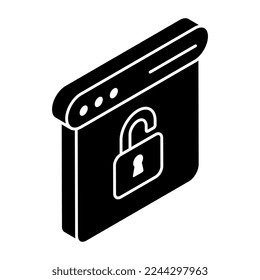 Modernes Design-Symbol für gesperrte Website 