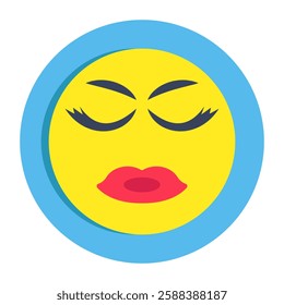 Modern design icon of makeup emoji