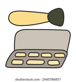 Icono de diseño moderno del kit de maquillaje

