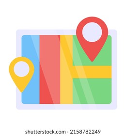 Icono de diseño moderno del mapa