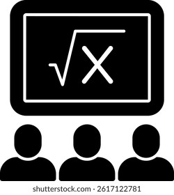 Modern design icon of math class