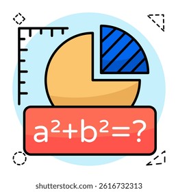 Modern design icon of math education