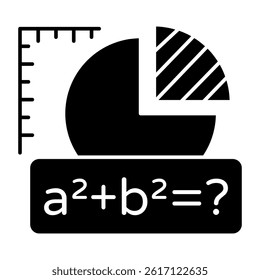 Modern design icon of math education