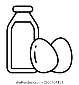 Modernes Design-Ikone der Milch mit Eiern