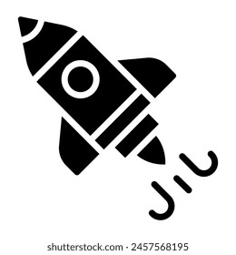 Modern design icon of missile

