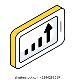 Modern design icon of mobile arrows 