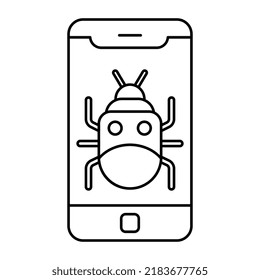 Icono de diseño moderno de error móvil