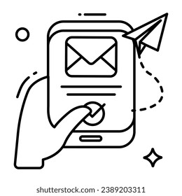Modern design icon of mobile mail