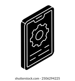 Modern design icon of mobile setting 
