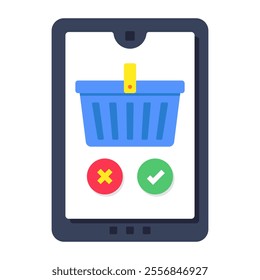 Modern design icon of mobile shopping