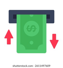 Modern design icon of money withdrawal