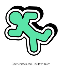 Modern design icon of murder trace