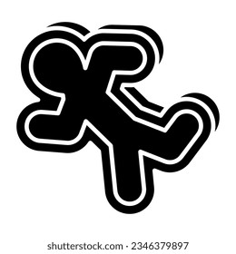 Modern design icon of murder trace