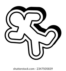 Modern design icon of murder trace