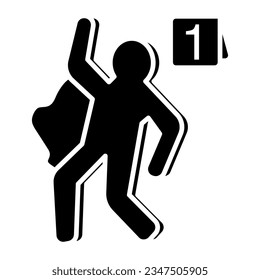 Modern design icon of murder trace
