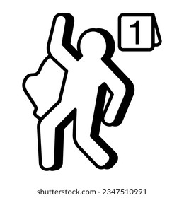 Modern design icon of murder trace
